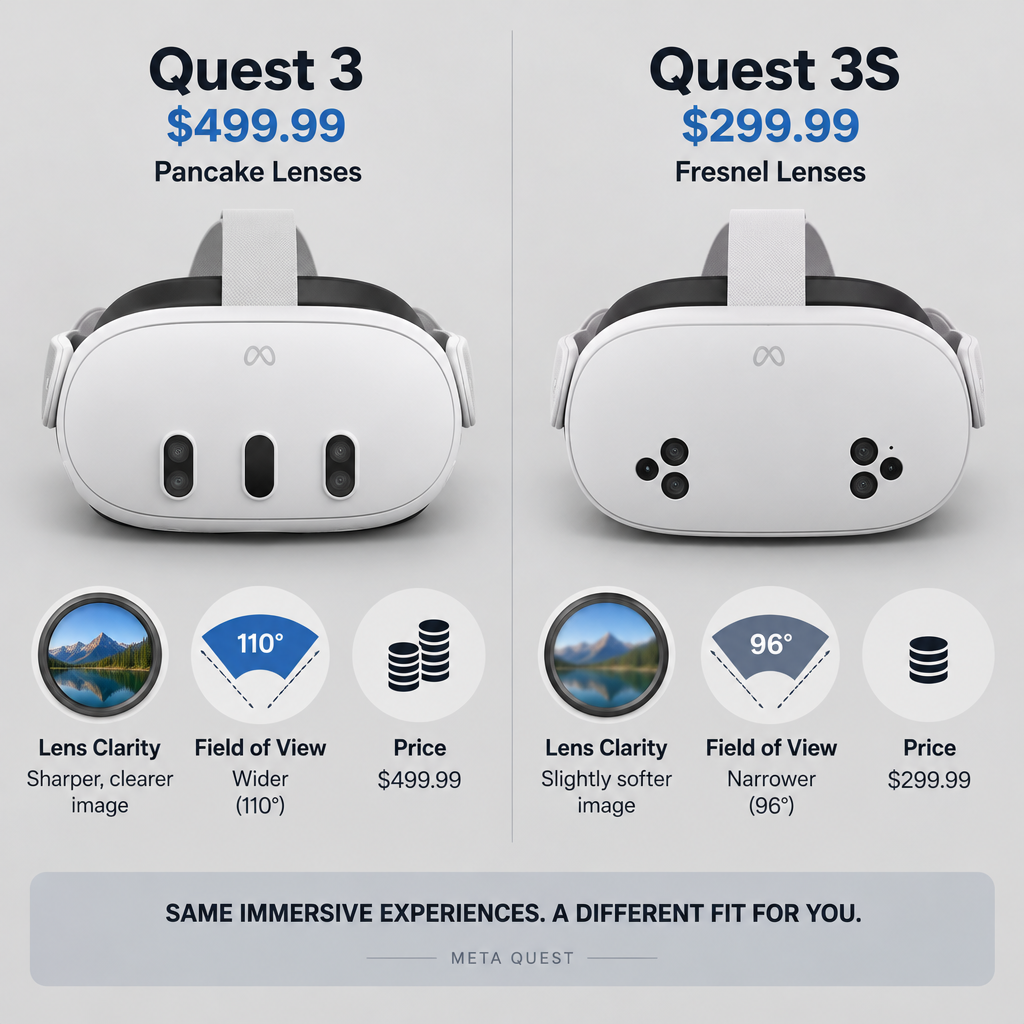 Quest 3 vs Quest 3S Comparison