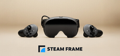 Steam Frame VR headset and controllers